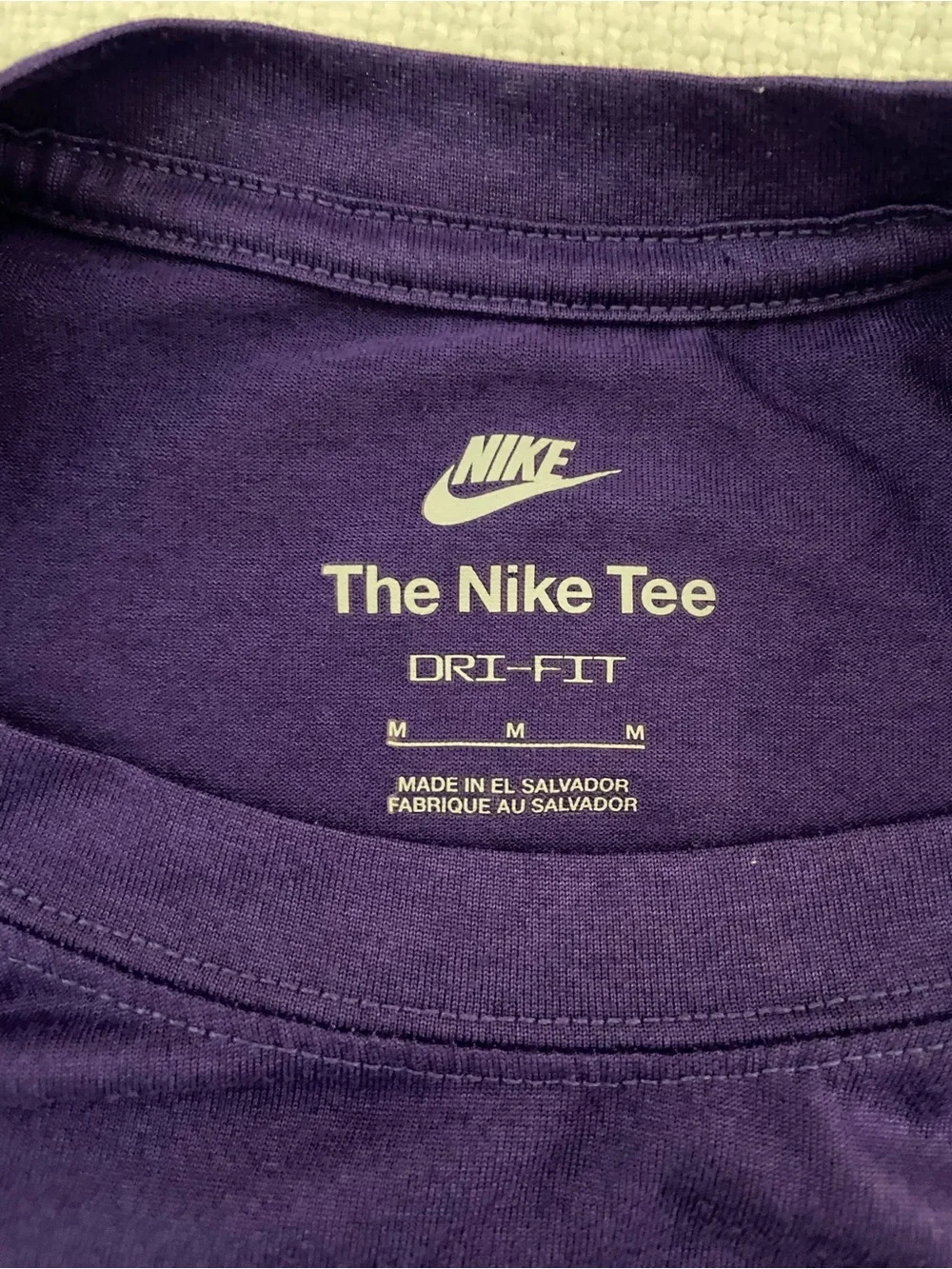 Nike Men's “The Nike Tee” Purple Dri-FIT Legend Long Sleeve Tee - Medium
